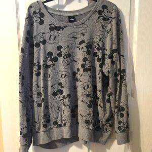Torrid Disney Charcoal Mickey Mouse Pullover